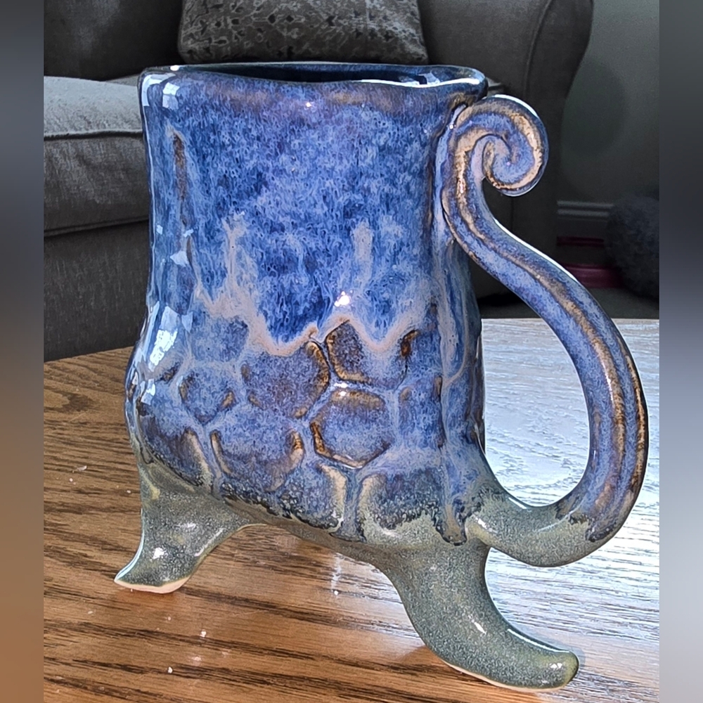 Artistic Blue Ceramic Mug